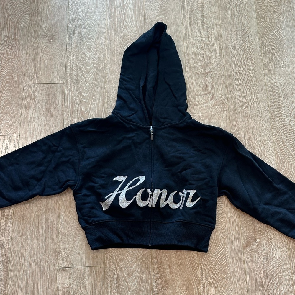 Women’s Honor the Gift Cropped Hoodie - Black - XS